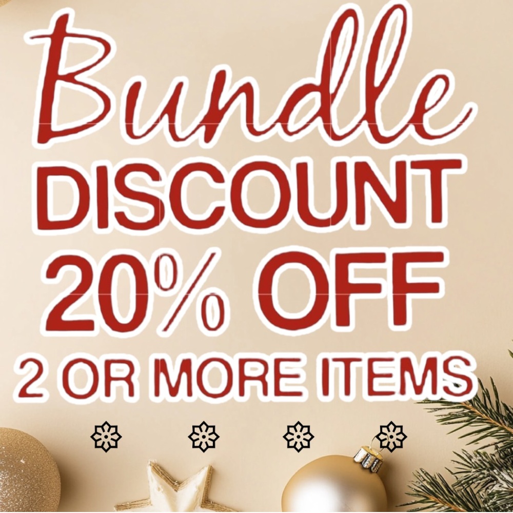 🛍️ Bundle Discount 20% Off {{of 2 or more items}} 🛍️